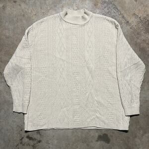 Vintage 90s Company Collection Cream Pattern Sweater